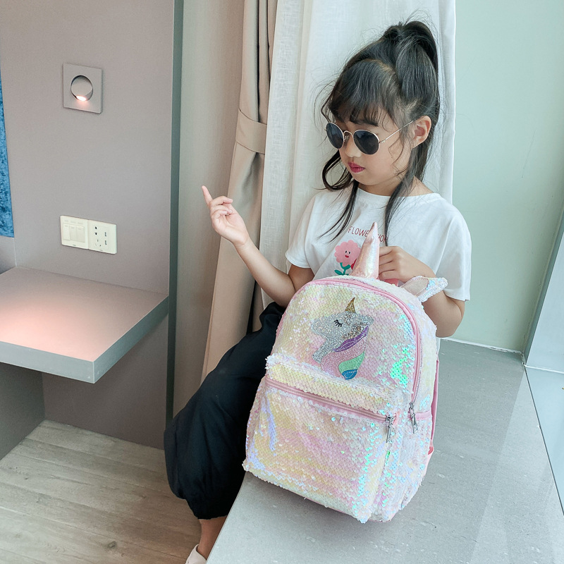 Sequin Unicorn Backpack Pink S - огляд і ціна Fashion Backpack Women