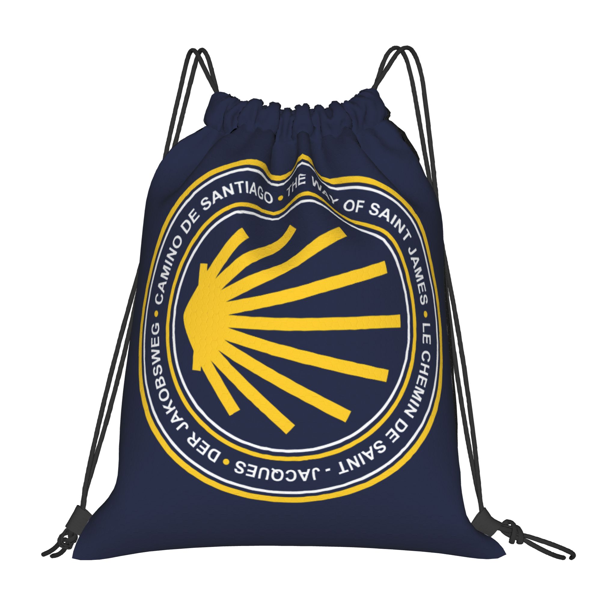 Custom Camino de Santiago Navy - огляд і ціна Drawstring Gym Bag