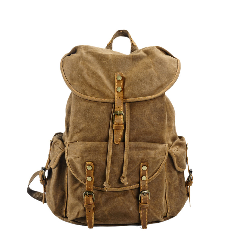 Retro soft wax canvas large ca - огляд і ціна Canvas Backpack Casual