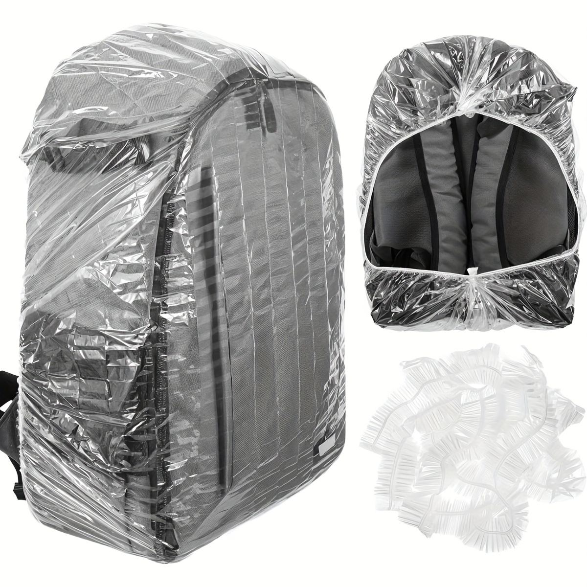 10Pcs Elastic Disposable Backp - огляд і ціна Rain Cover Backpack