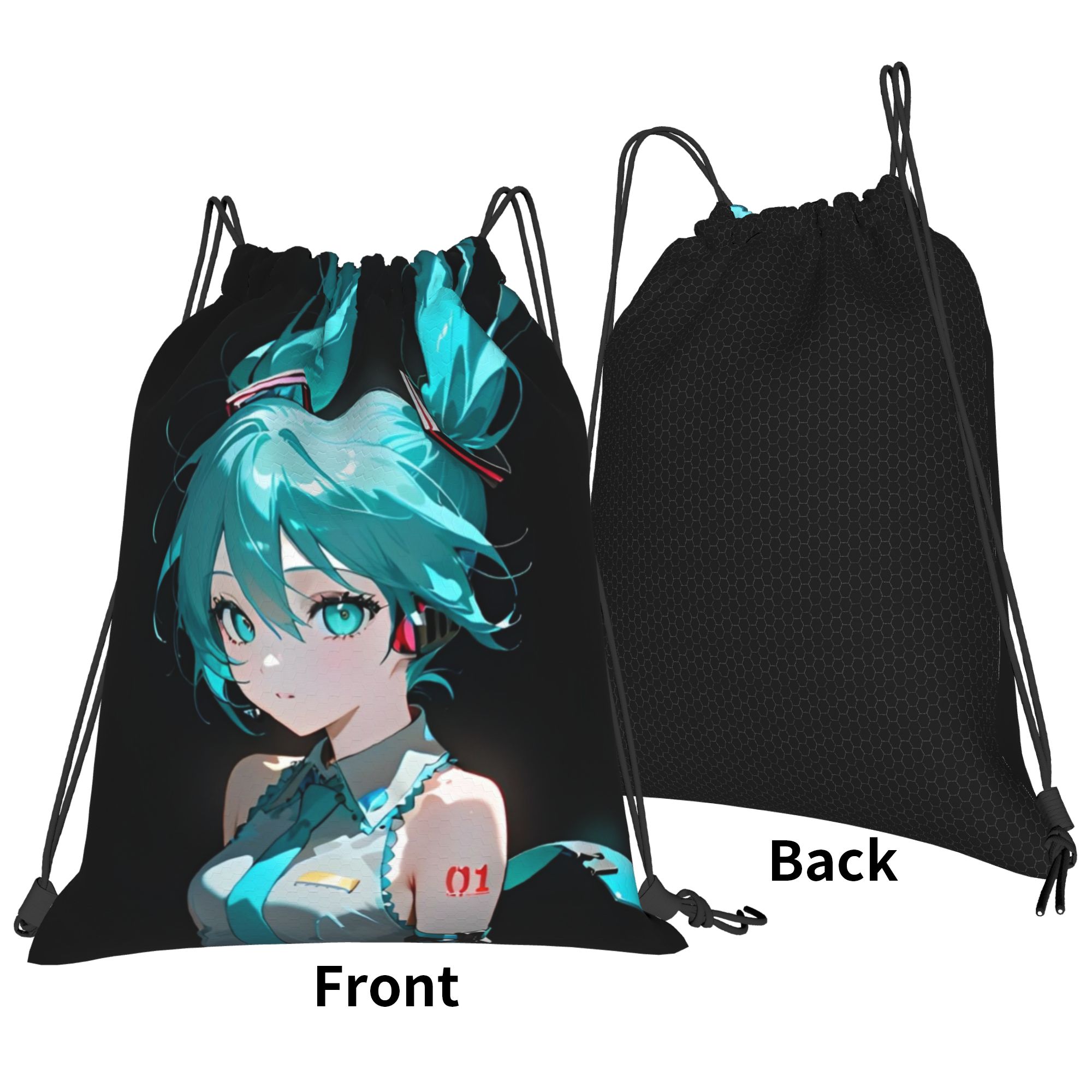 H-Hatsunes Mikus Bag Drawstrin - огляд і ціна Drawstring Gym Bag